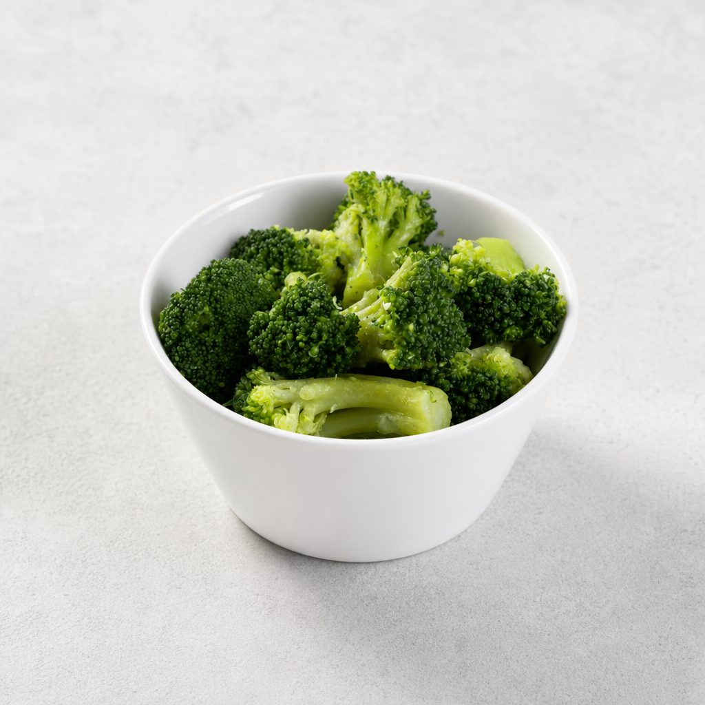 Steamed Broccoli.