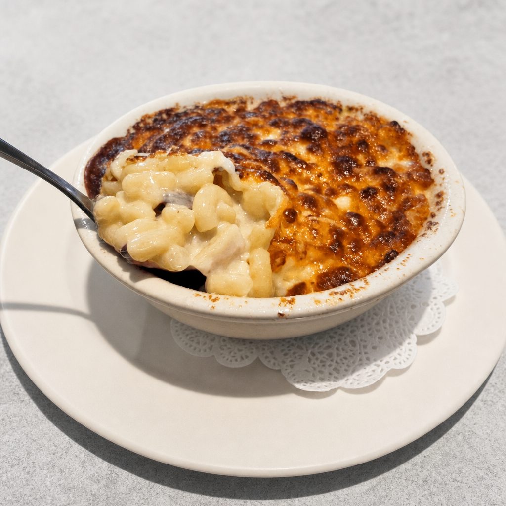 Award Winning White Truffle Mac & Cheese.