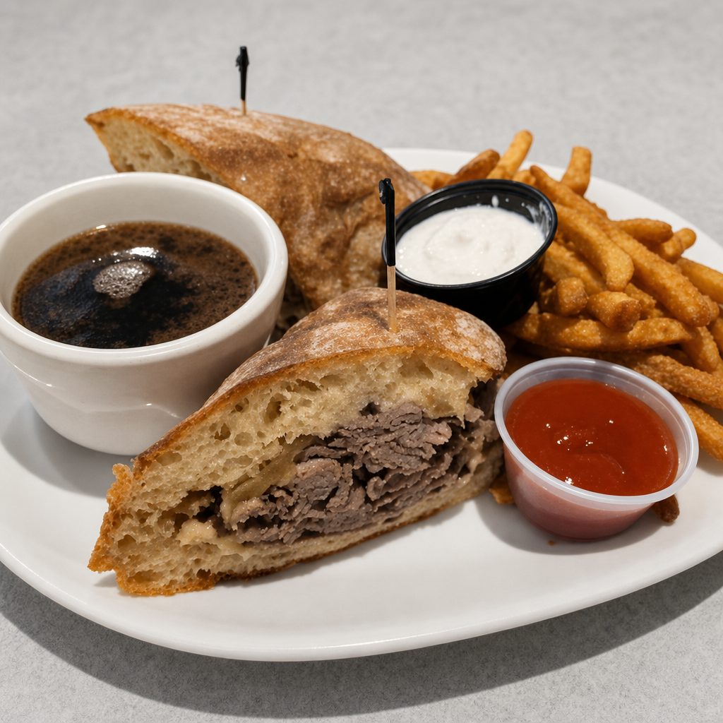 French Dip Sandwich.