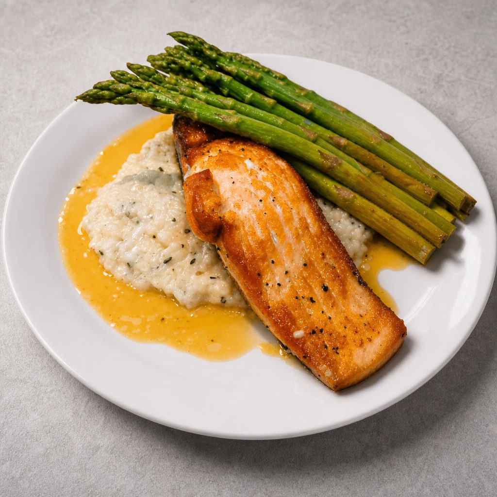 Pan Seared Scottish Salmon.