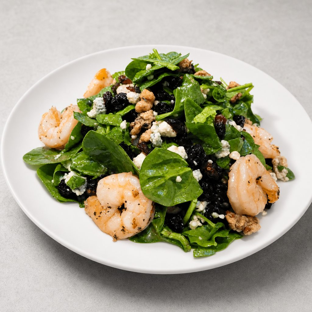 Baby Spinach & Gorgonzola Cheese Salad.