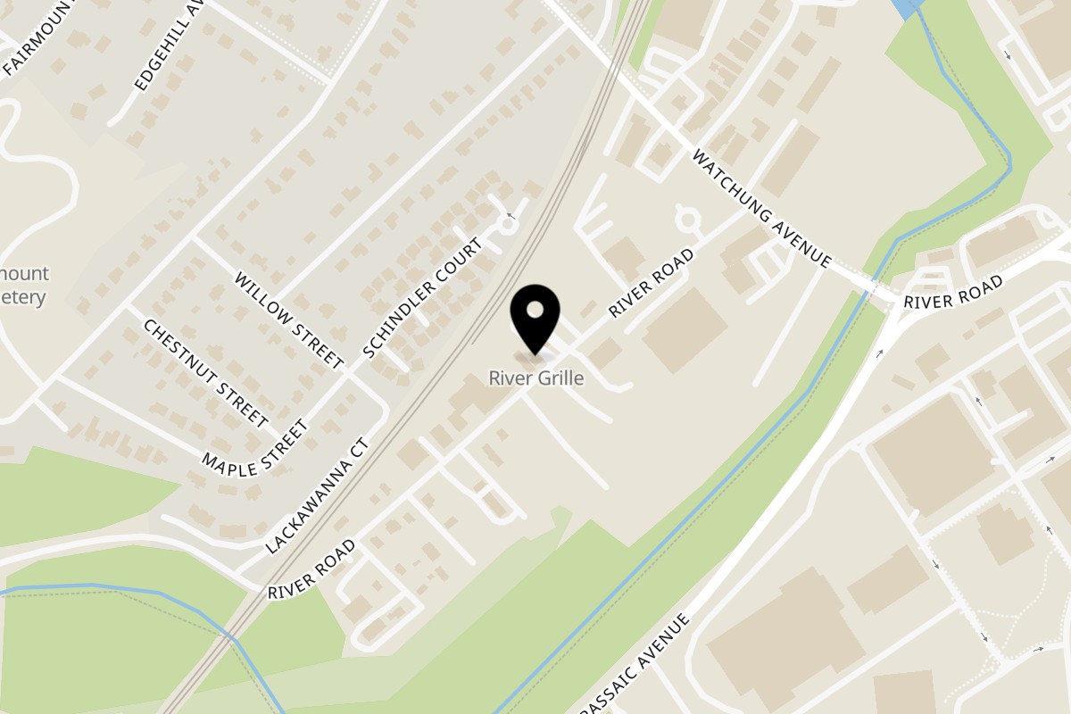 Map showing the location of River Grille on 34 River Rd A in Chatham